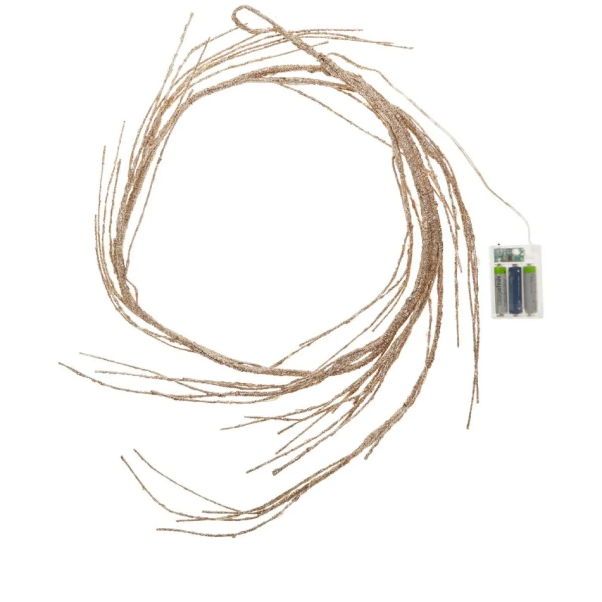 august & leo Indoor Decor | 70.87" Champagne-Color Led Glitter Garland