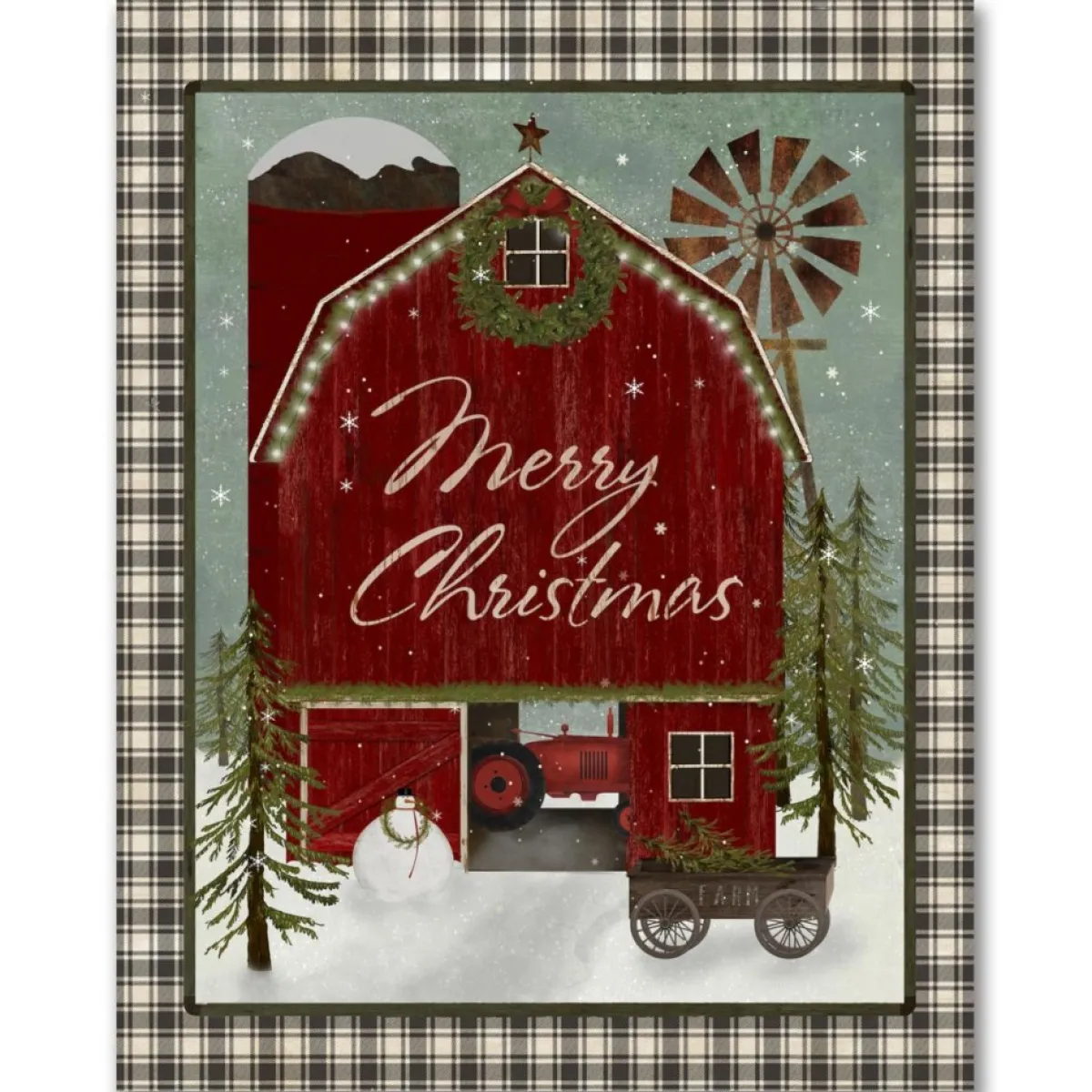 Courtside Market Indoor Decor | Barn Christmas Farm Canvas Wall Art