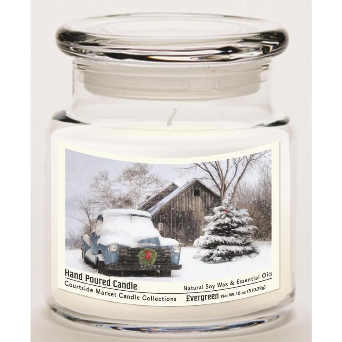 Courtside Market Candles | Candle W/ Essential Oils + Lid-Christmas On The Farm
