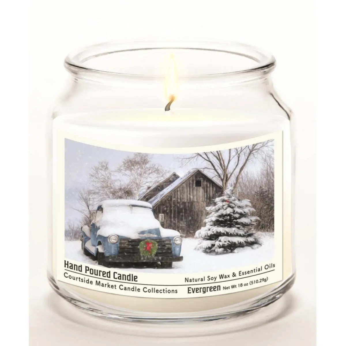 Courtside Market Candles | Candle W/ Essential Oils + Lid-Christmas On The Farm