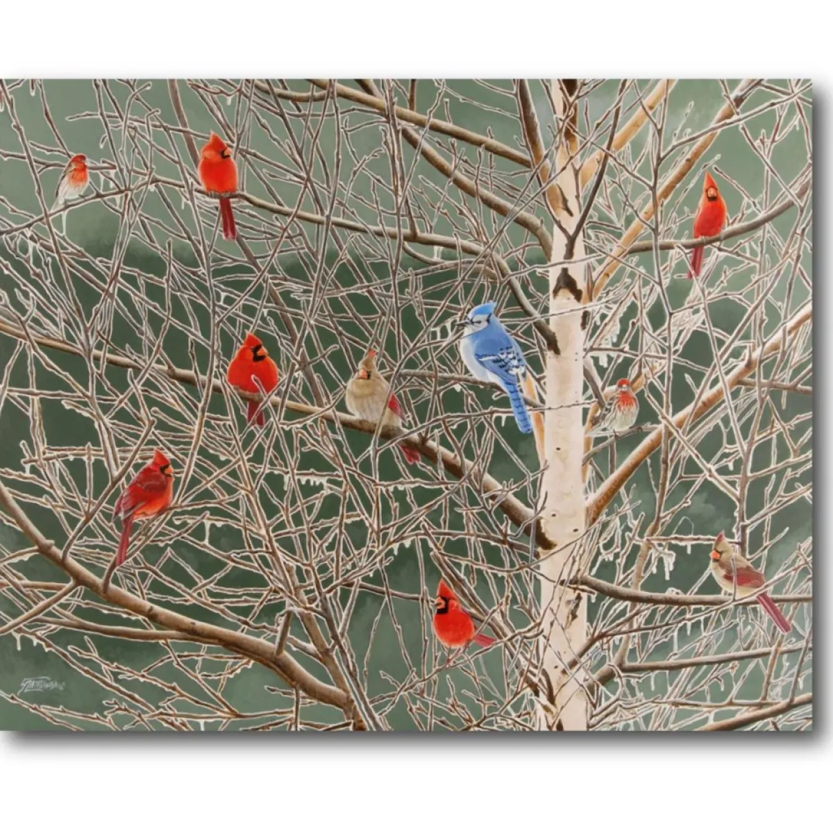 Courtside Market Indoor Decor | Canvas Wall Art - Winter Frosted, 16" X 20"