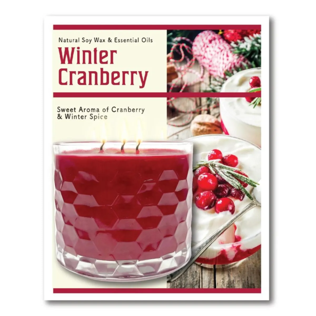 Courtside Market Candles | Christmas Chalet Artboard & 13.5 Oz. 3-Wick Candle