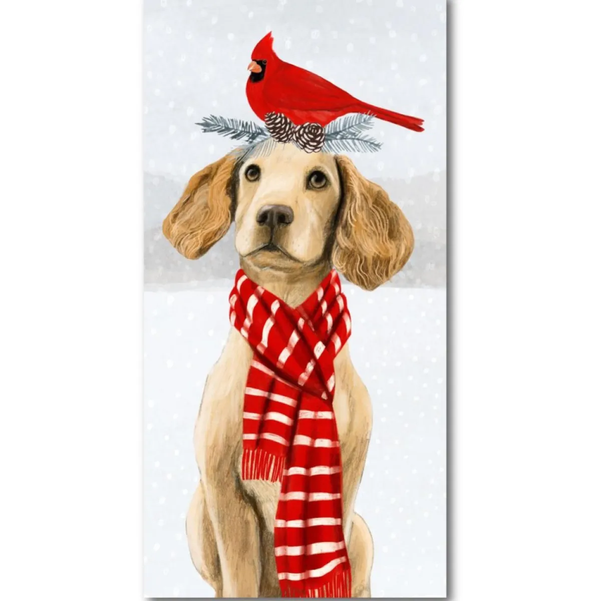 Courtside Market Indoor Decor | Christmas Dog Canvas Wall Art