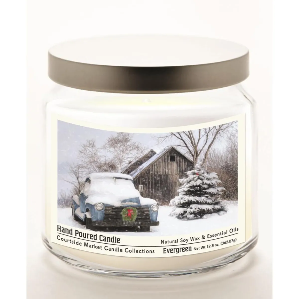 Courtside Market Candles | Christmas On The Farm Infused Wax Candle