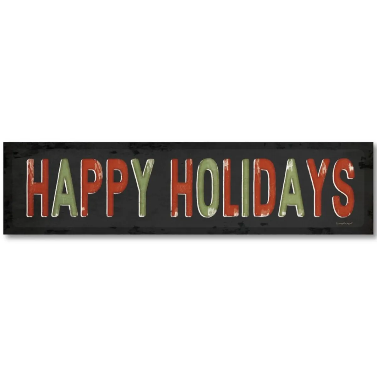 Courtside Market Indoor Decor | Happy Holiday 6"X24" Board Panel