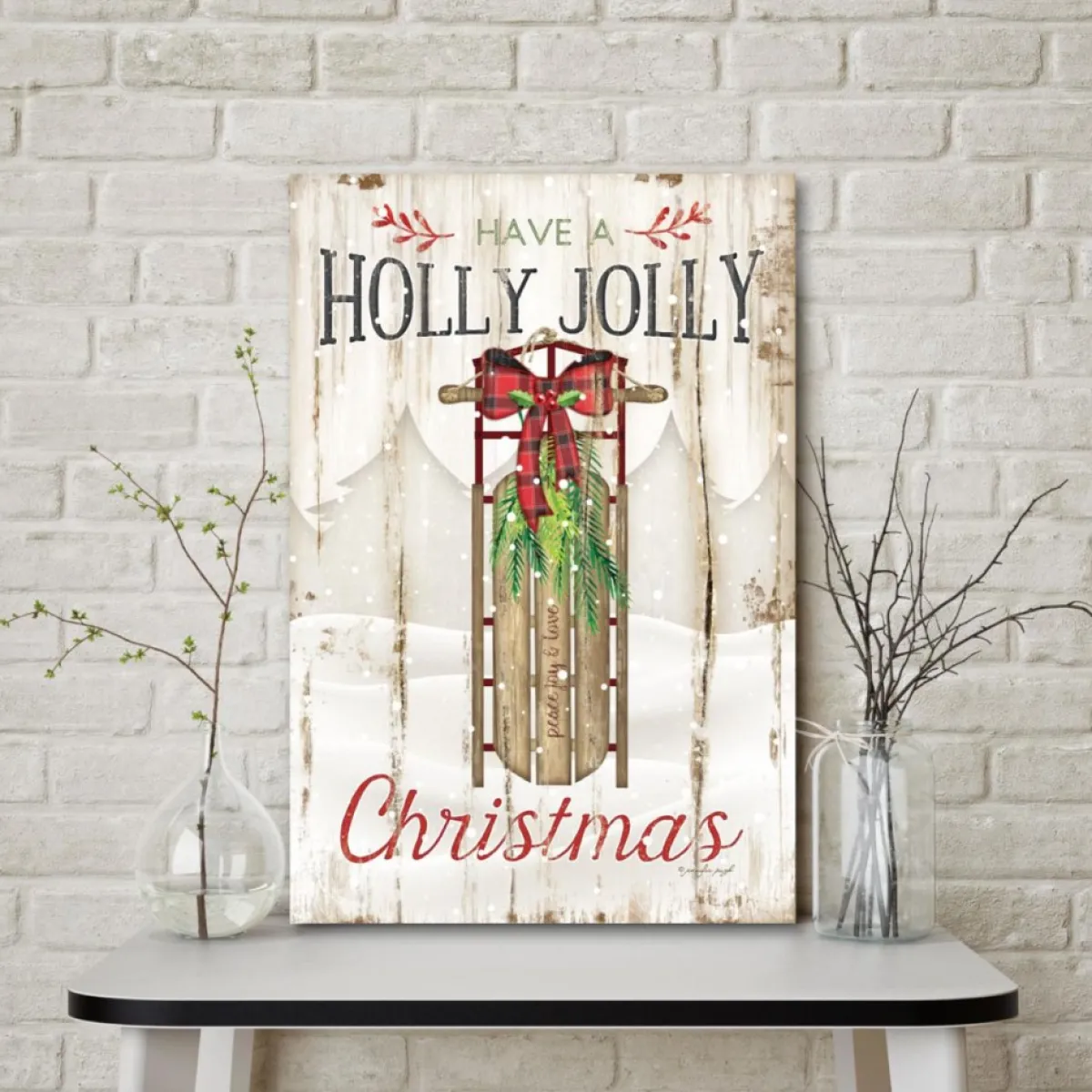 Courtside Market Indoor Decor | Holly Jolly Canvas Wall Art