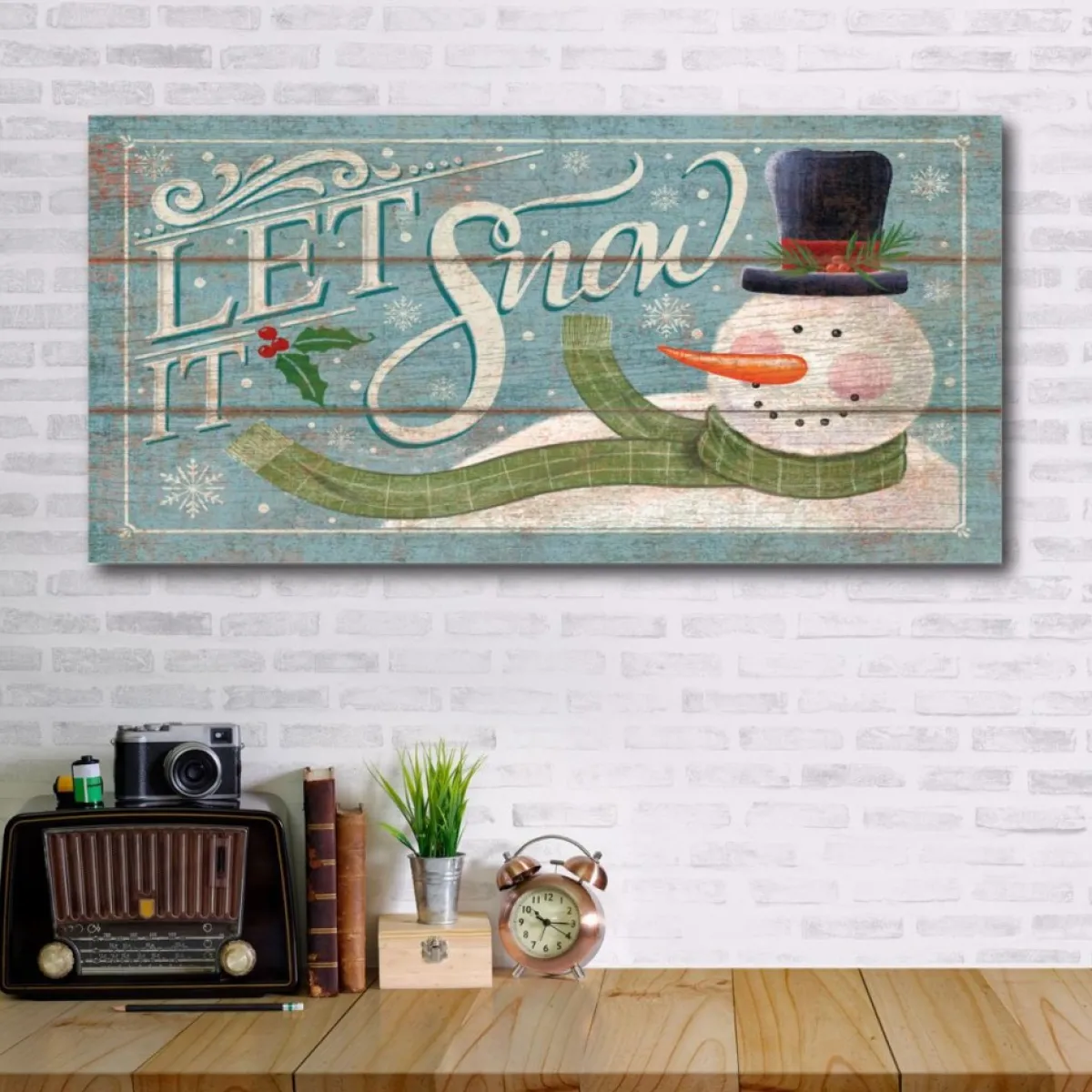 Courtside Market Indoor Decor | Let It Snow Canvas Wall Art