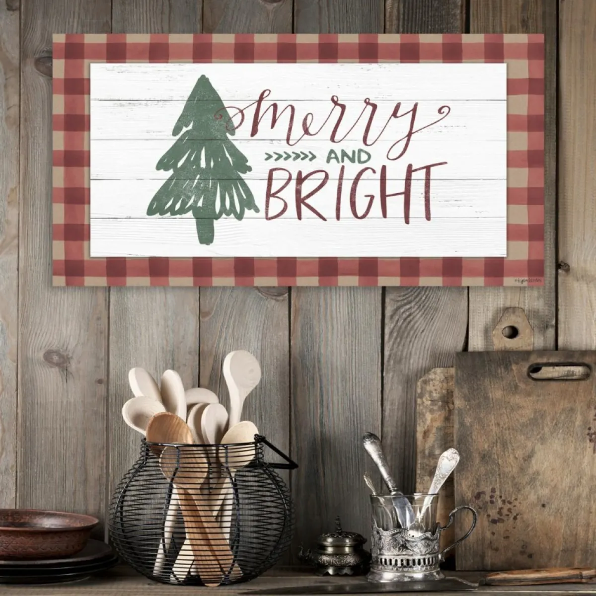 Courtside Market Indoor Decor | Merry And Bright Canvas Wall Art