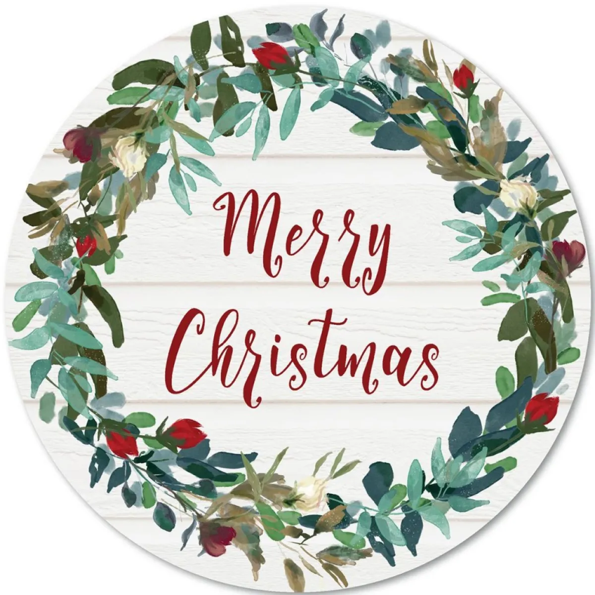 Courtside Market Indoor Decor | Merry Christmas 12X12 Circular Wood Wall Decor
