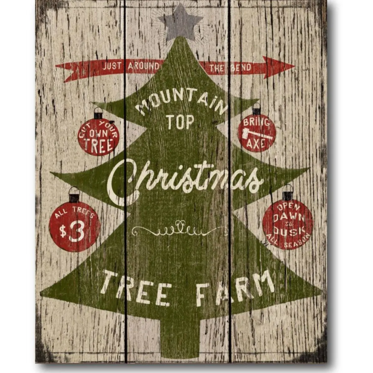 Courtside Market Indoor Decor | Mountaintop Christmas Canvas Wall Art
