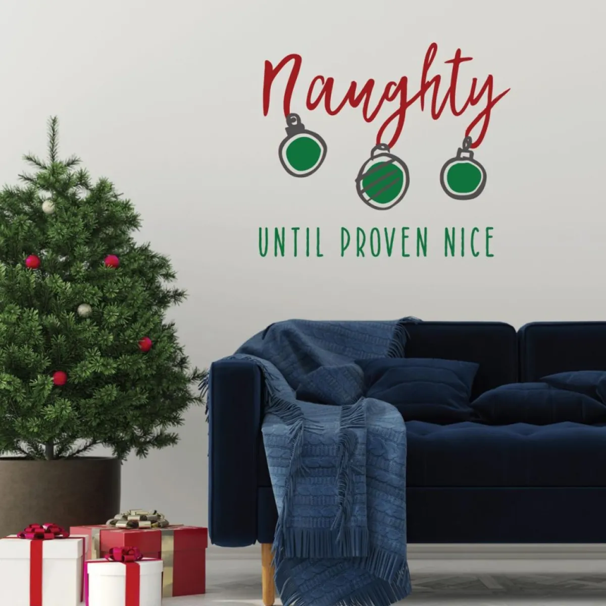 courtside_market_naughty_until_proven_nice_x_decal_wall_art_2.webp Courtside Market Indoor Decor | Naughty Until Proven Nice 24"X24" Decal Wall Art