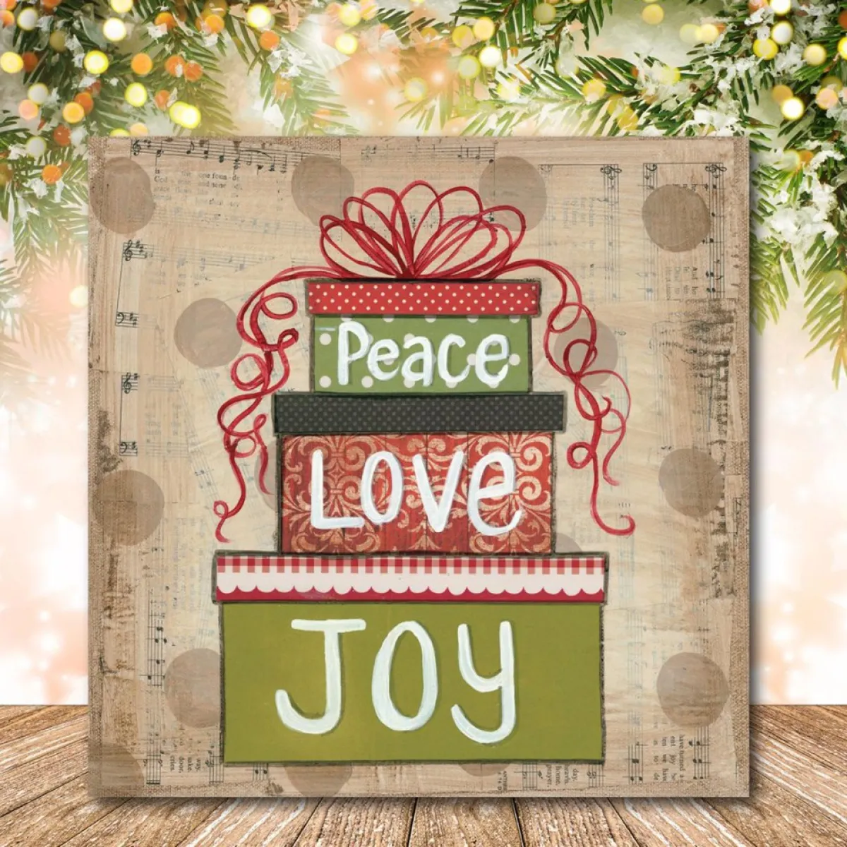 Courtside Market Indoor Decor | Peace Love & Joy Canvas Wall Art