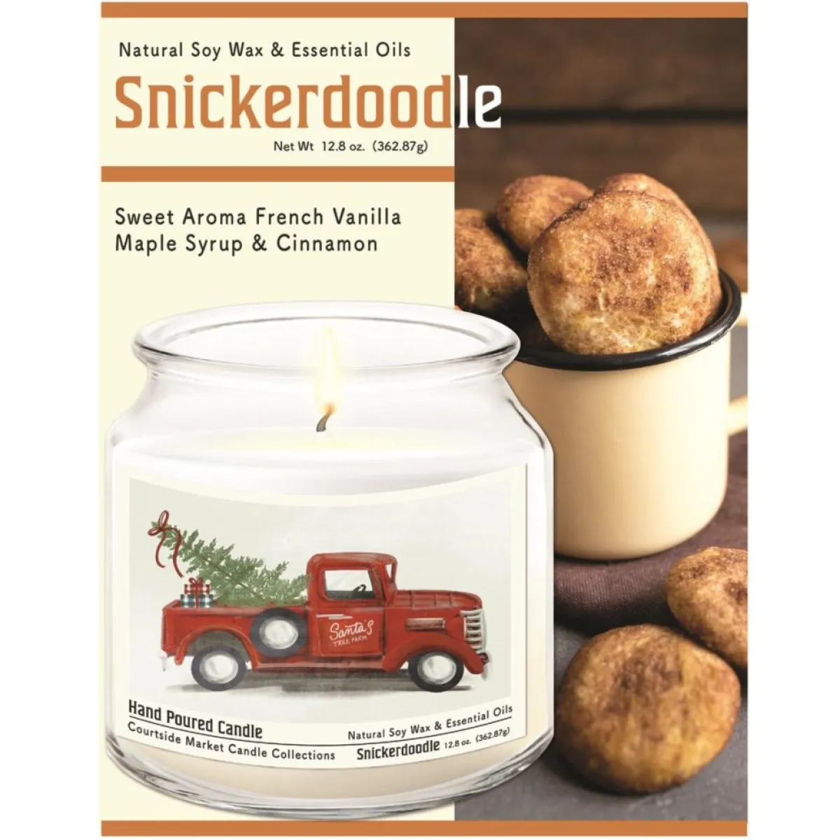Courtside Market Candles | Santos Tree Farm Infused Soy Wax Candle With Lid