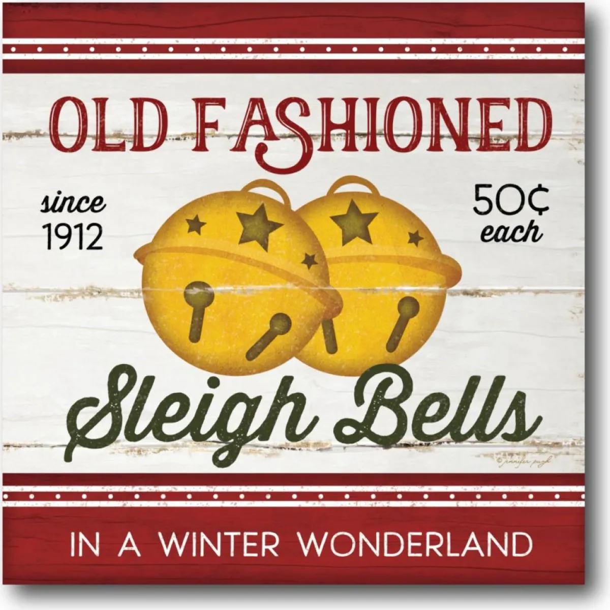 Courtside Market Indoor Decor | Sleigh Bells Canvas Wall Art