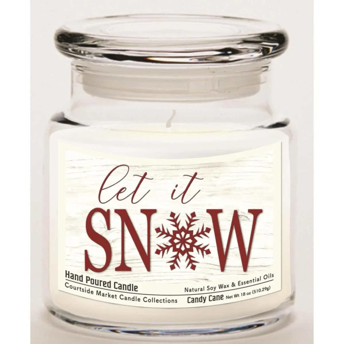 Courtside Market Candles | Soy Candle W/ Essential Oils + Glass Lid- Let It Snow