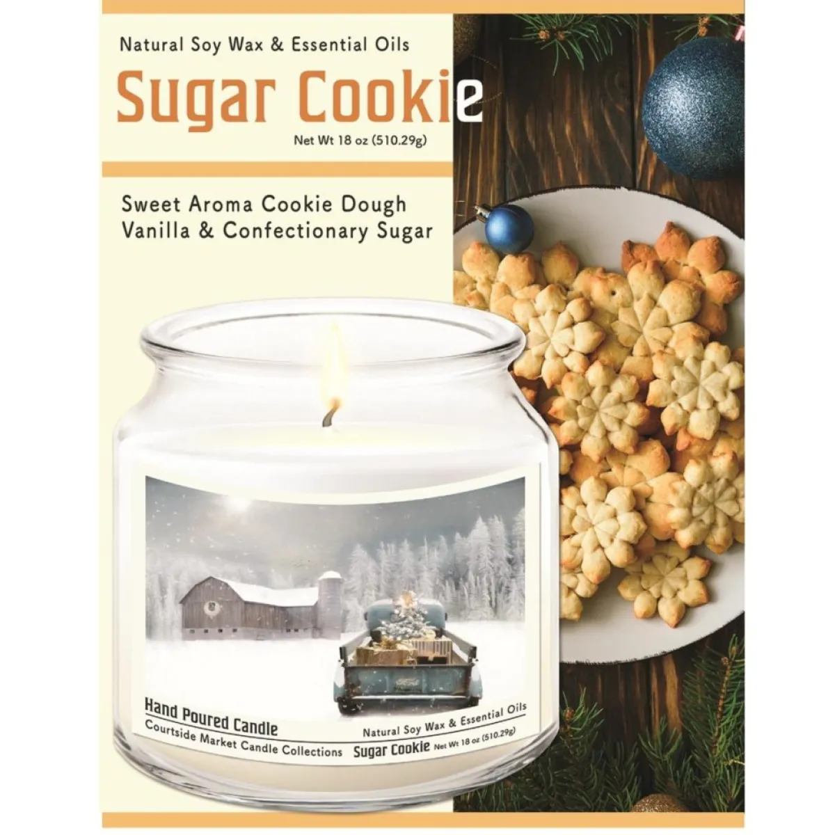 Courtside Market Candles | Soy Candle W/ Essential Oils + Lid- Pick-Up With Barn