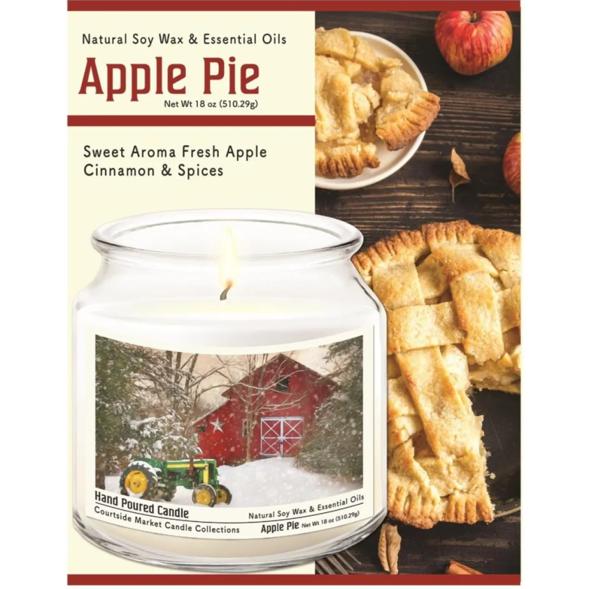 Courtside Market Candles | Soy Candle W/ Essential Oils + Lid-Winter At The Barn