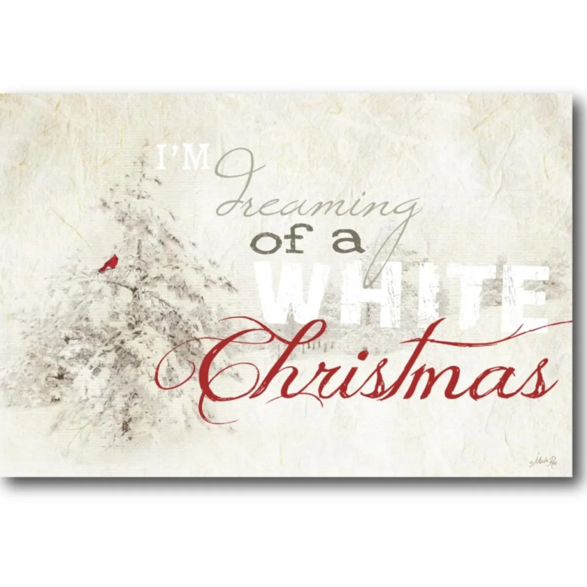 Courtside Market Indoor Decor | White Christmas Canvas Wall Art