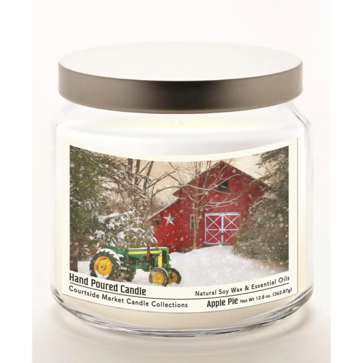 Courtside Market Candles | Winter At The Barn Infused Soy Candle With Lid