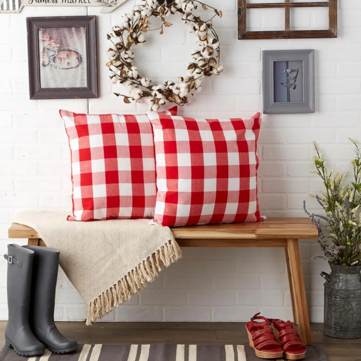 Design Imports Holiday Textiles | Buffalo Check Pillow Covers Set Of 2