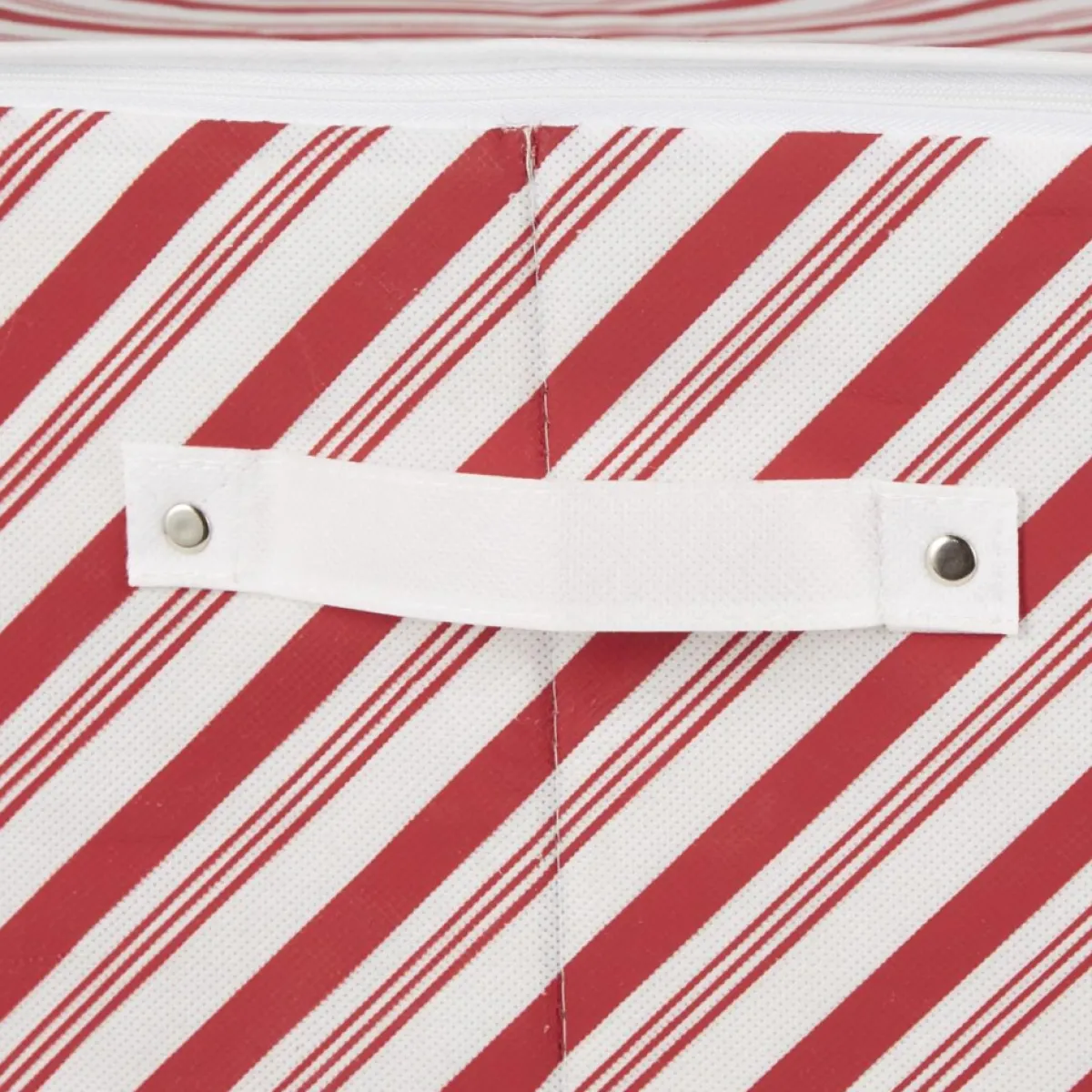 Design Imports Storage | Holiday Candy Stripe Print Ornament Storage Bin, Large