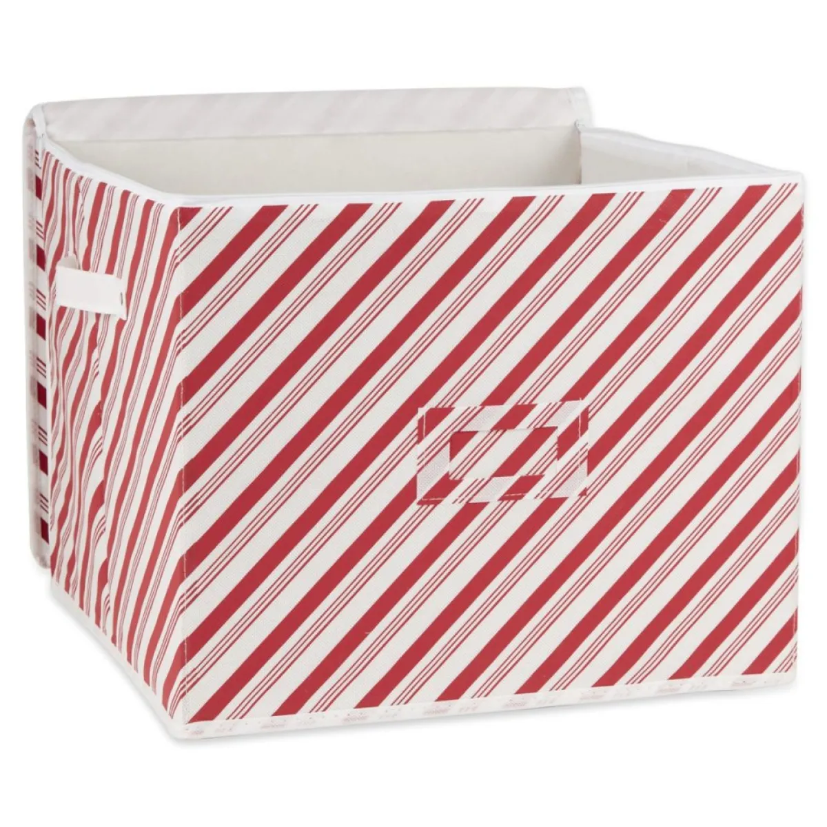 Design Imports Storage | Holiday Candy Stripe Print Ornament Storage Bin, Large