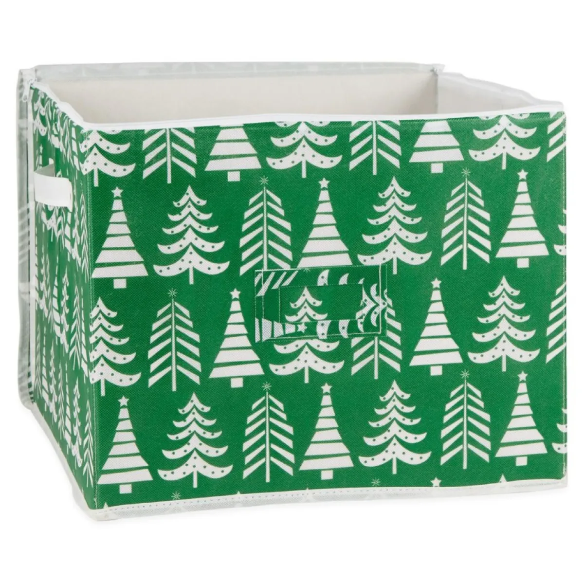 design_imports_triple_christmas_tree_print_ornament_storage_bin_large_6.webp Design Imports Storage | Triple Christmas Tree Print Ornament Storage Bin, Large