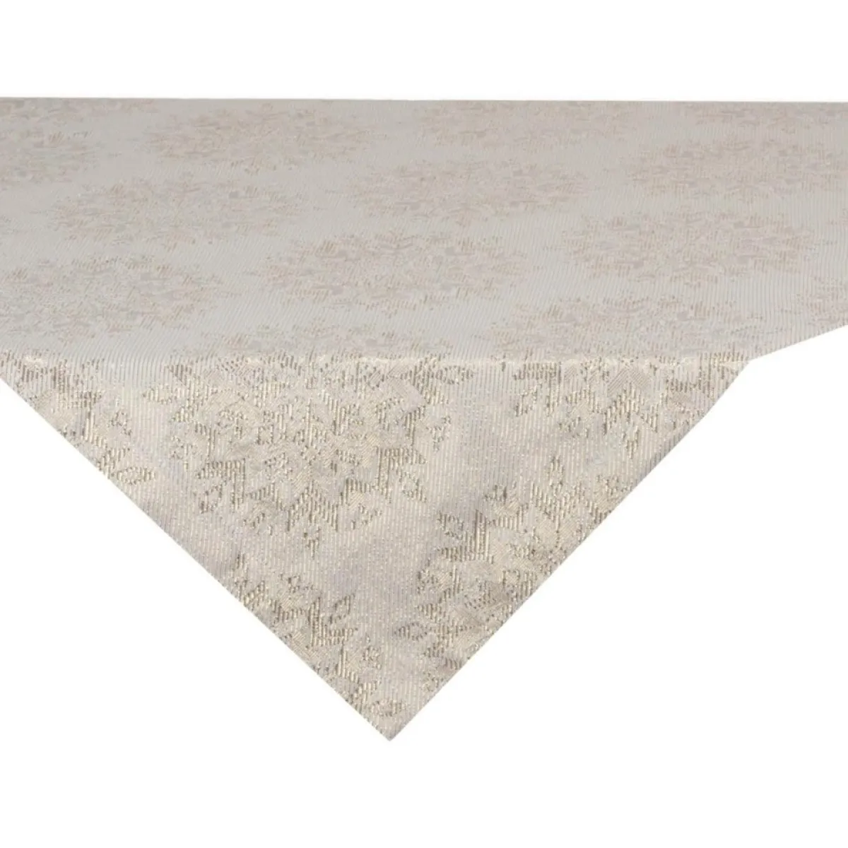Design Imports Holiday Textiles | Winter Sparkle Jacquard Metallic Square Table Topper