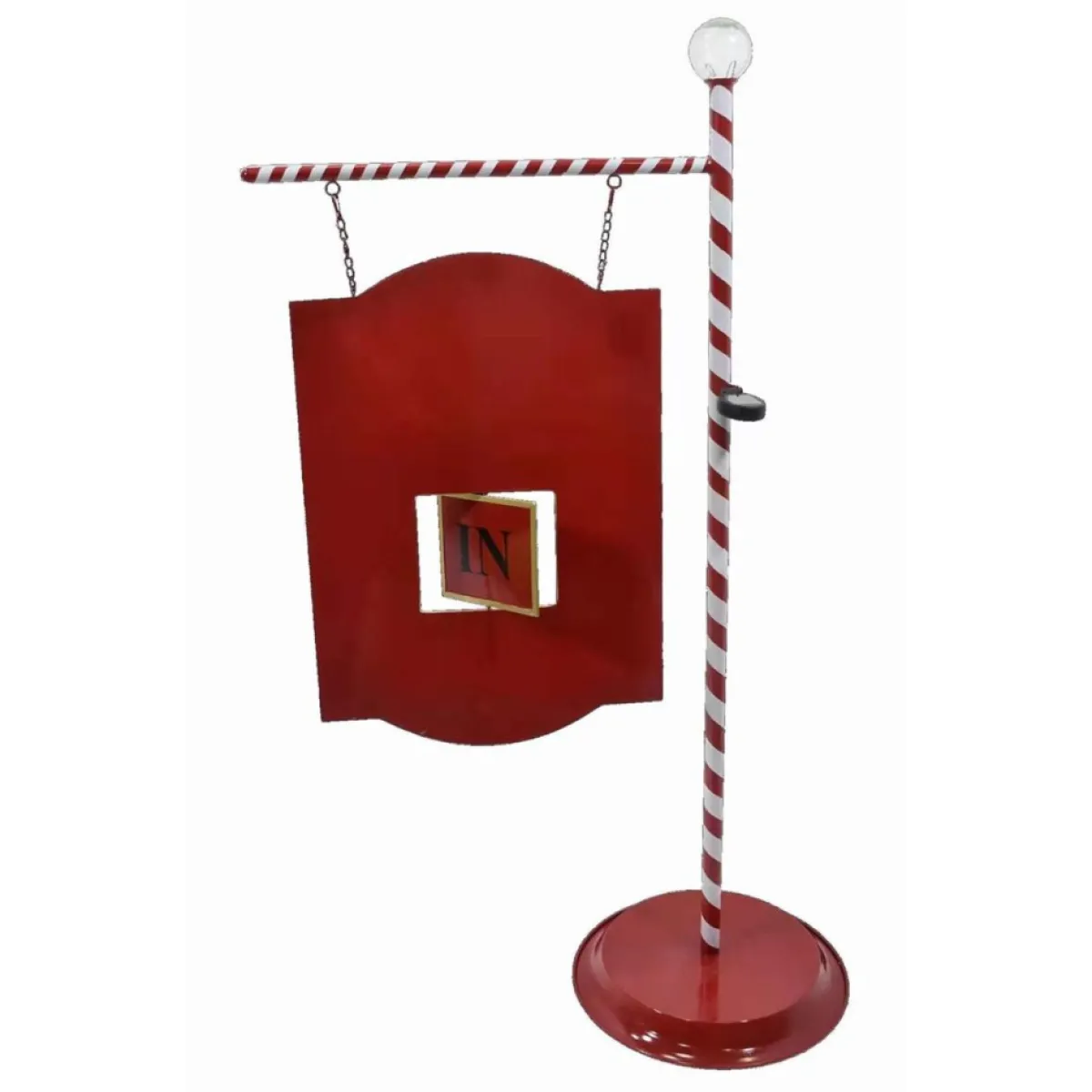 fraser_hill_farm__ft_lamp_post_with_santa_claus_north_pole_sign_6.webp Fraser Hill Farm Outdoor Decor | 4.5 Ft. Lamp Post With Santa Claus North Pole Sign