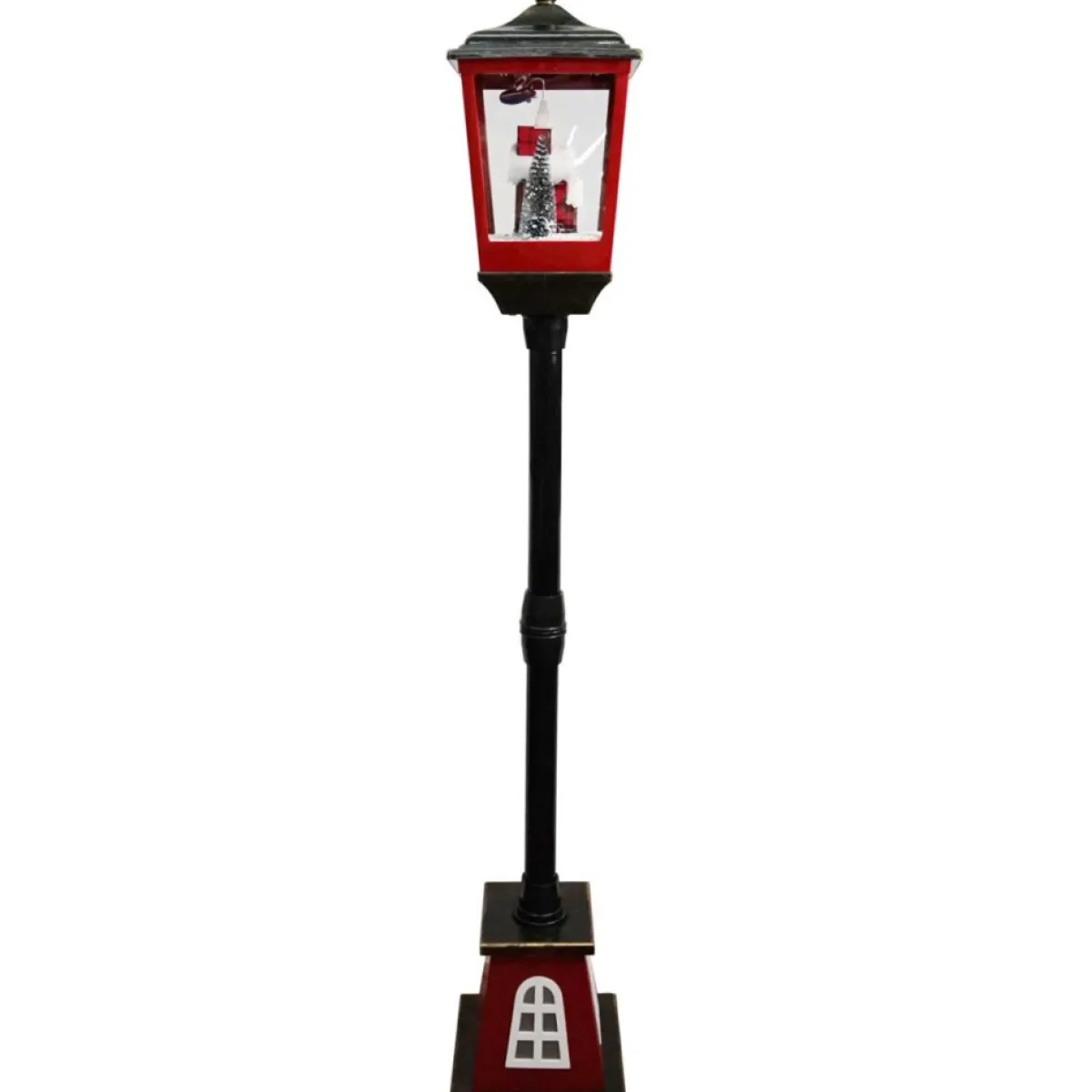 fraser_hill_farm__musical_street_lamp_w_flying_santa_2.webp Fraser Hill Farm Outdoor Decor | 53" Musical Street Lamp W/ Flying Santa