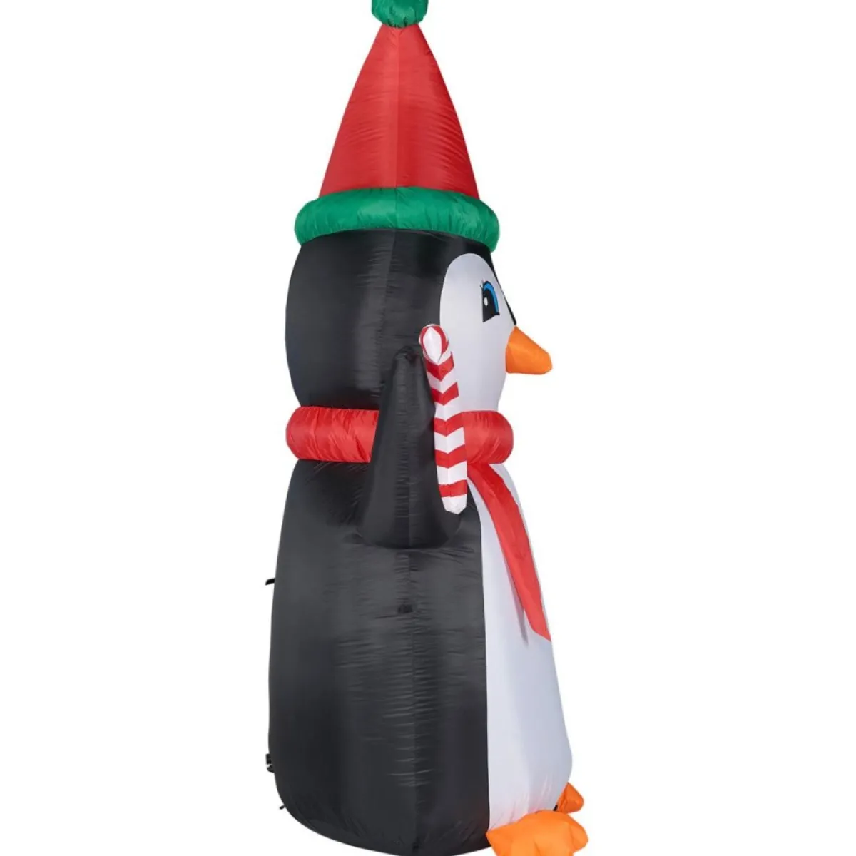 Fraser Hill Farm Outdoor Decor | 10' Penguin & Candy Inflatable With Rgb Lights & Bag