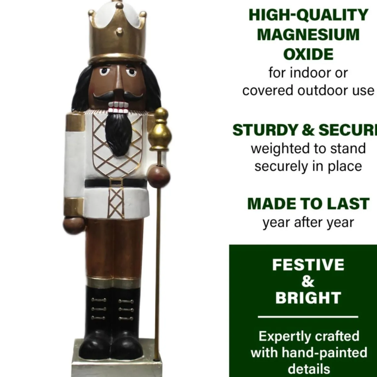 fraser_hill_farm_african_american_nutcracker_holding_staff_figurine_2.webp Fraser Hill Farm Indoor Decor | 48"African American Nutcracker Holding Staff Figurine