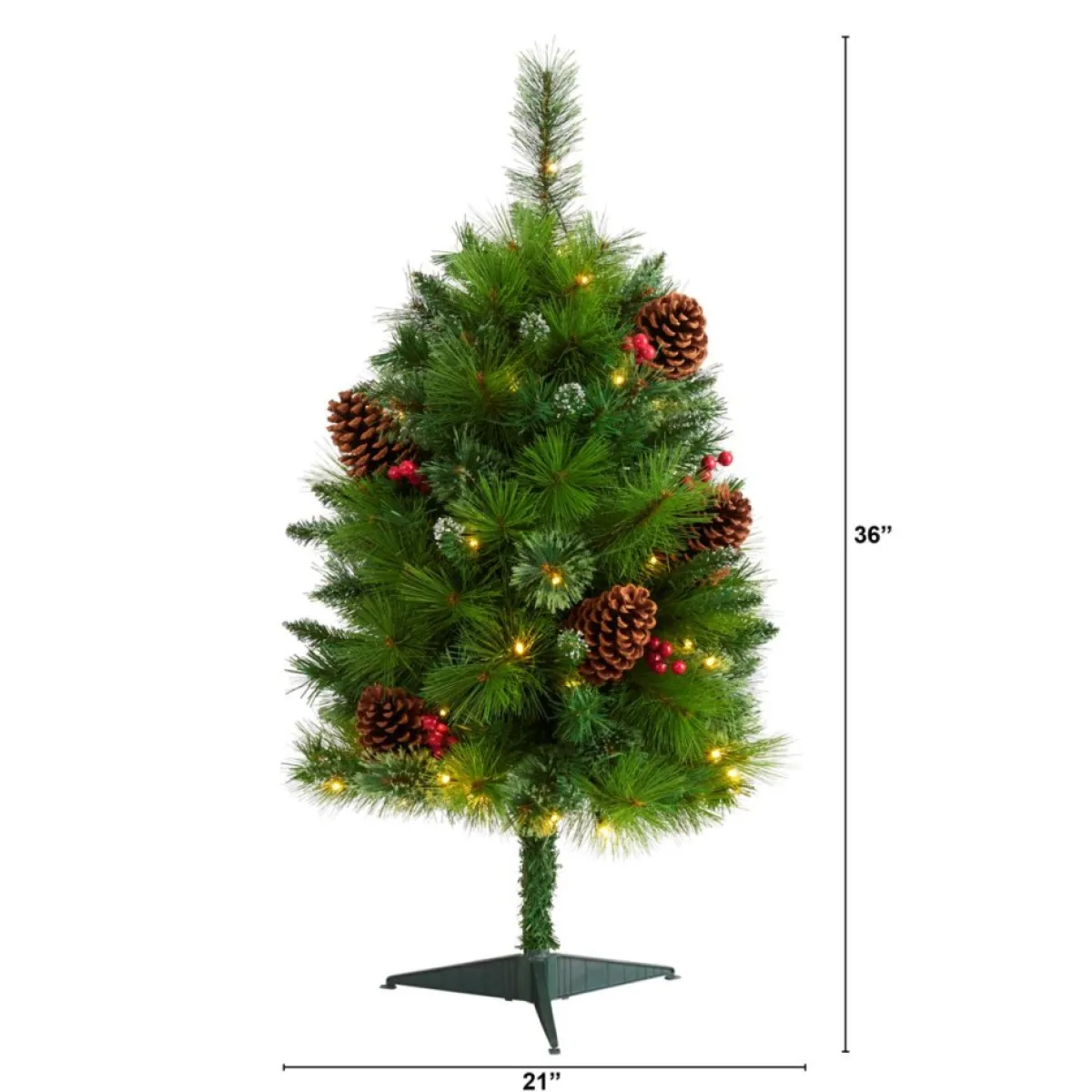 ft_montana_mixed_pine_artificial_christmas_tree_with_pine_cones_berries_and__clear_led_lights_2.webp Nearly Natural Christmas Trees | 3 Ft. Montana Mixed Pine Artificial Christmas Tree With Pine Cones, Berries And 50 Clear Led Lights