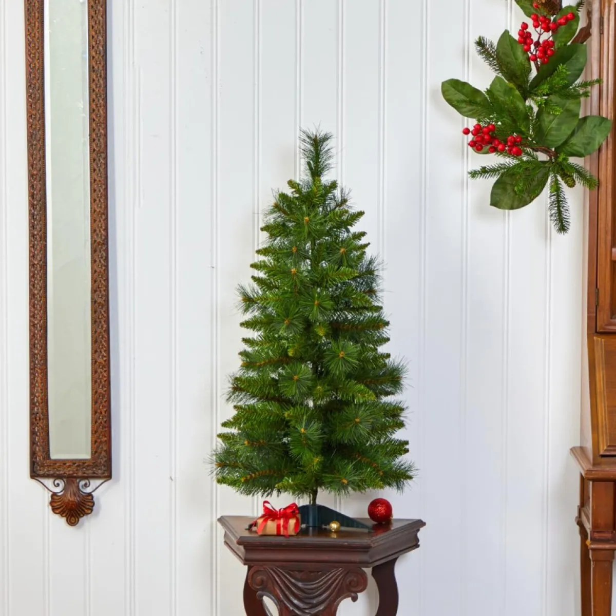 ft_new_haven_pine_artificial_christmas_tree_with__warm_white_led_lights_and__bendable_branche_2.webp Nearly Natural Christmas Trees | 3 Ft. New Haven Pine Artificial Christmas Tree With 50 Warm White Led Lights And 93 Bendable Branche