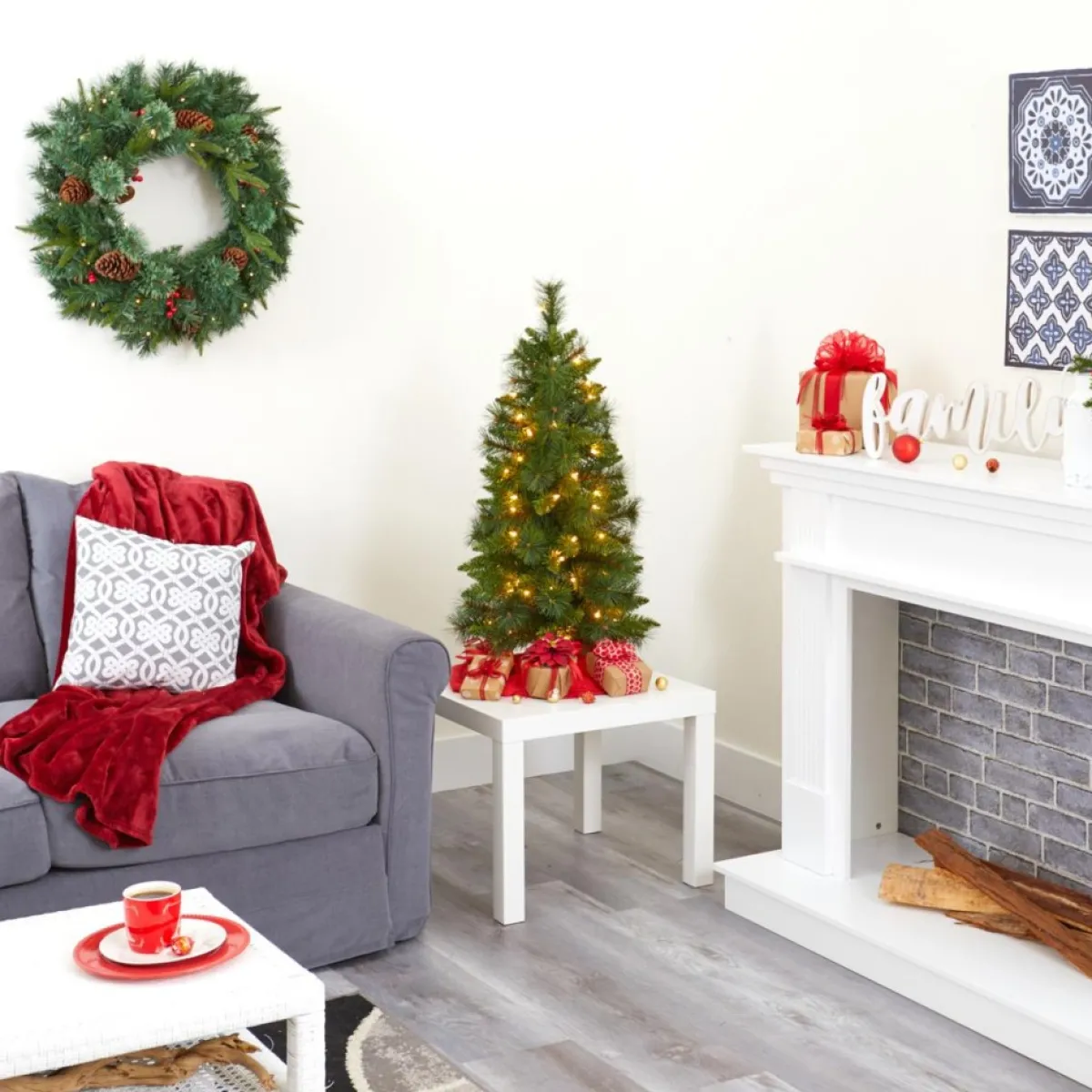 ft_new_haven_pine_artificial_christmas_tree_with__warm_white_led_lights_and__bendable_branche_5.webp Nearly Natural Christmas Trees | 3 Ft. New Haven Pine Artificial Christmas Tree With 50 Warm White Led Lights And 93 Bendable Branche