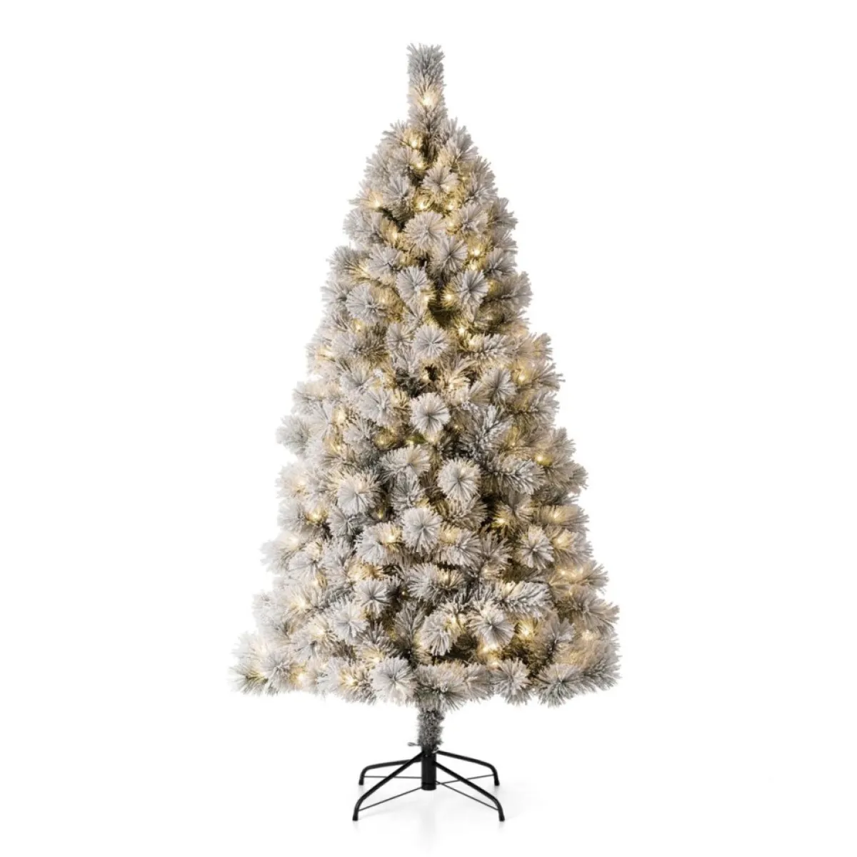 Glitzhome Christmas Trees | 6 Ft. Preloaded Led Pencil Pine Artificial Christmas Tree