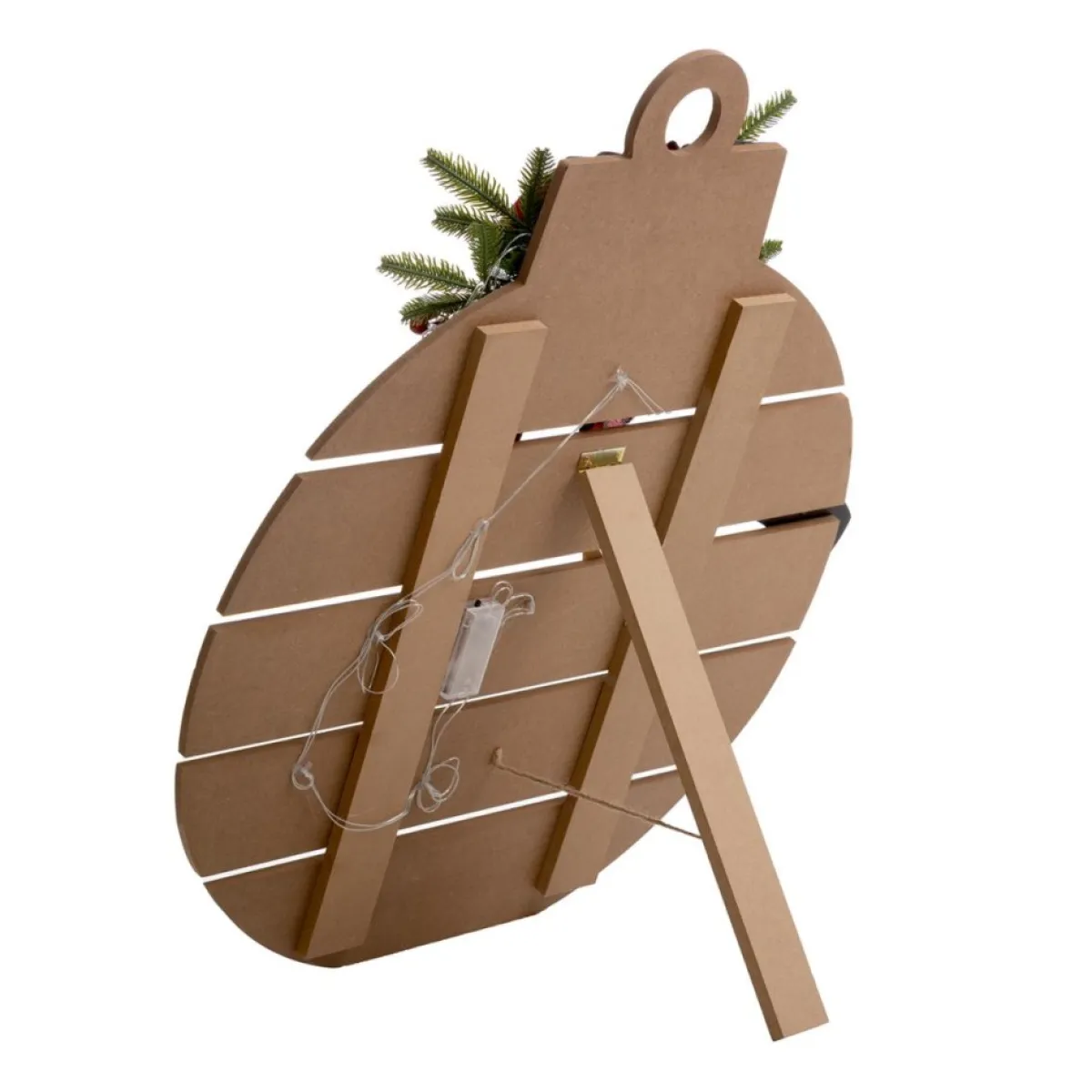 glitzhome__h_lighted_round_wooden_snowman_porch_decor_5.webp Glitzhome Outdoor Decor | 30.25" H Lighted Round Wooden Snowman Porch Decor