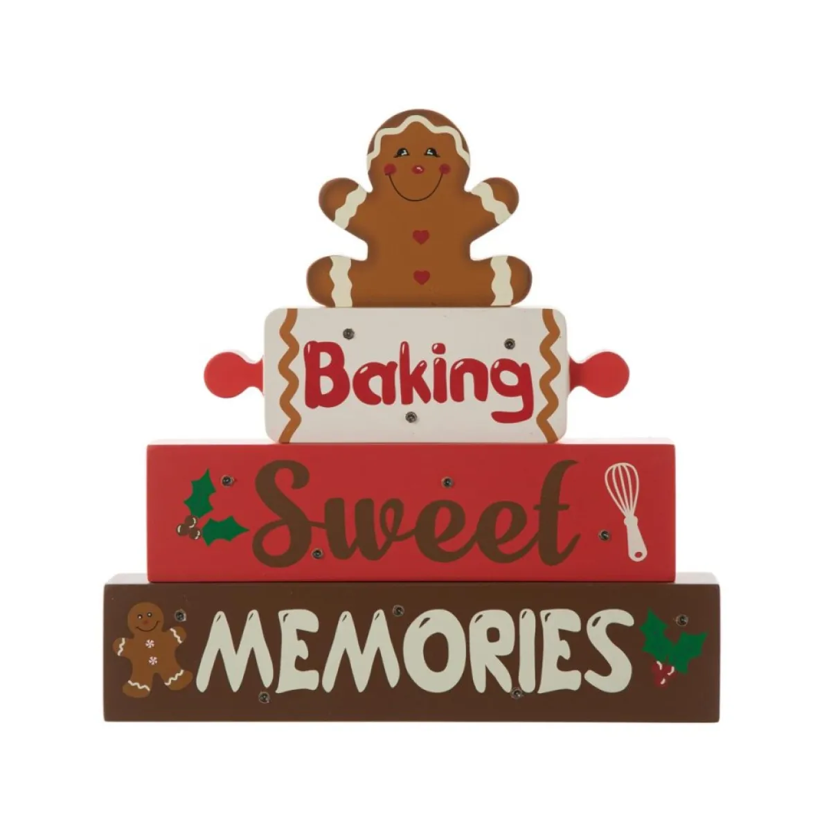 glitzhome__h_lighted_wooden_christmas_gingerbread_man_table_decor_5.webp Glitzhome Indoor Decor | 12" H Lighted Wooden Christmas Gingerbread Man Table Decor