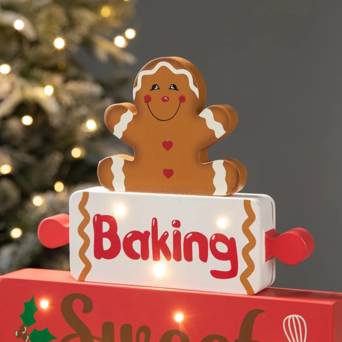 glitzhome__h_lighted_wooden_christmas_gingerbread_man_table_decor_6.webp Glitzhome Indoor Decor | 12" H Lighted Wooden Christmas Gingerbread Man Table Decor