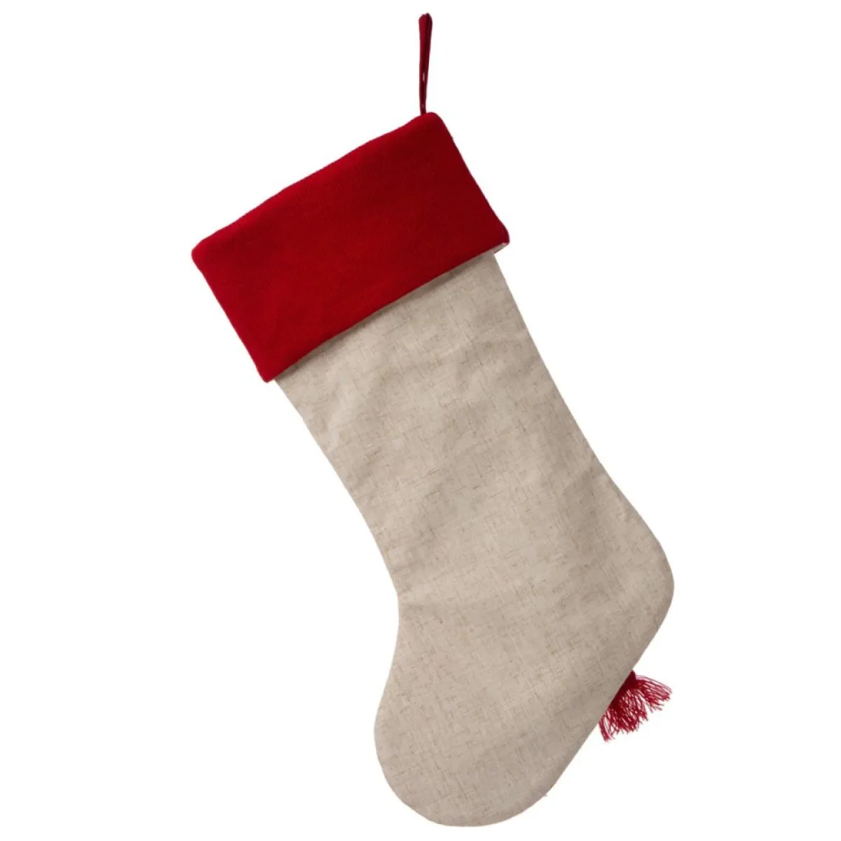 glitzhome__l_led_embroidered_linen_reindeer_christmas_stocking_11.webp Glitzhome Holiday Textiles | 21" L Led Embroidered Linen Reindeer Christmas Stocking