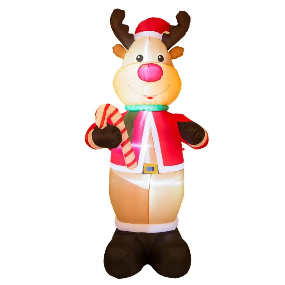 Glitzhome Outdoor Decor | 8' Lighted Inflatable Reindeer Decor