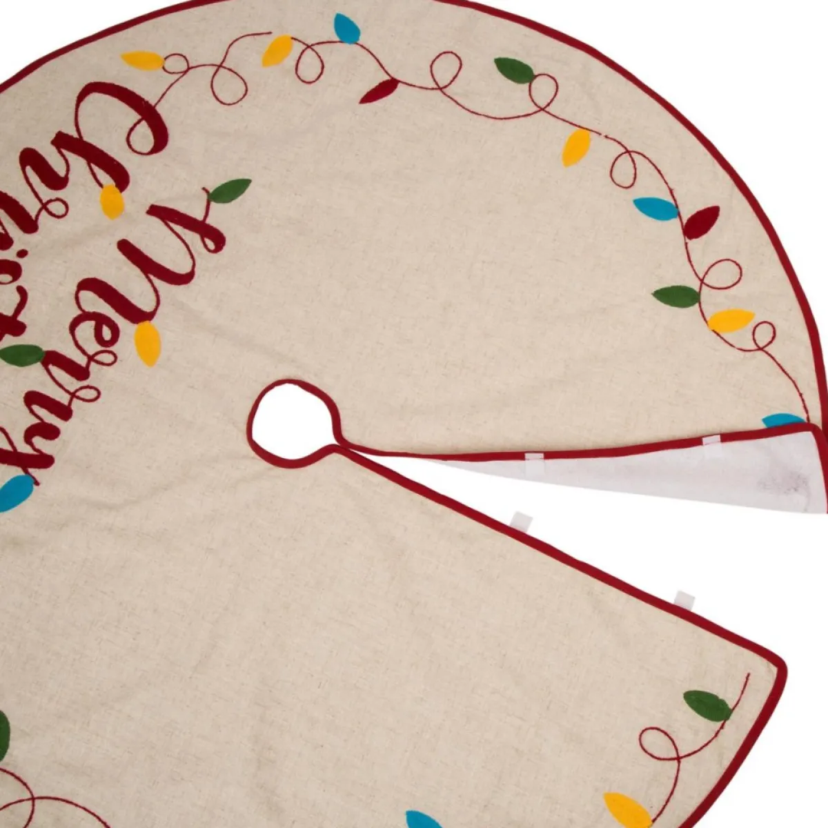 glitzhome_d_merry_christmas_embroidered_linen_christmas_tree_skirt_4.webp Glitzhome Holiday Textiles | 48"D Merry Christmas Embroidered Linen Christmas Tree Skirt