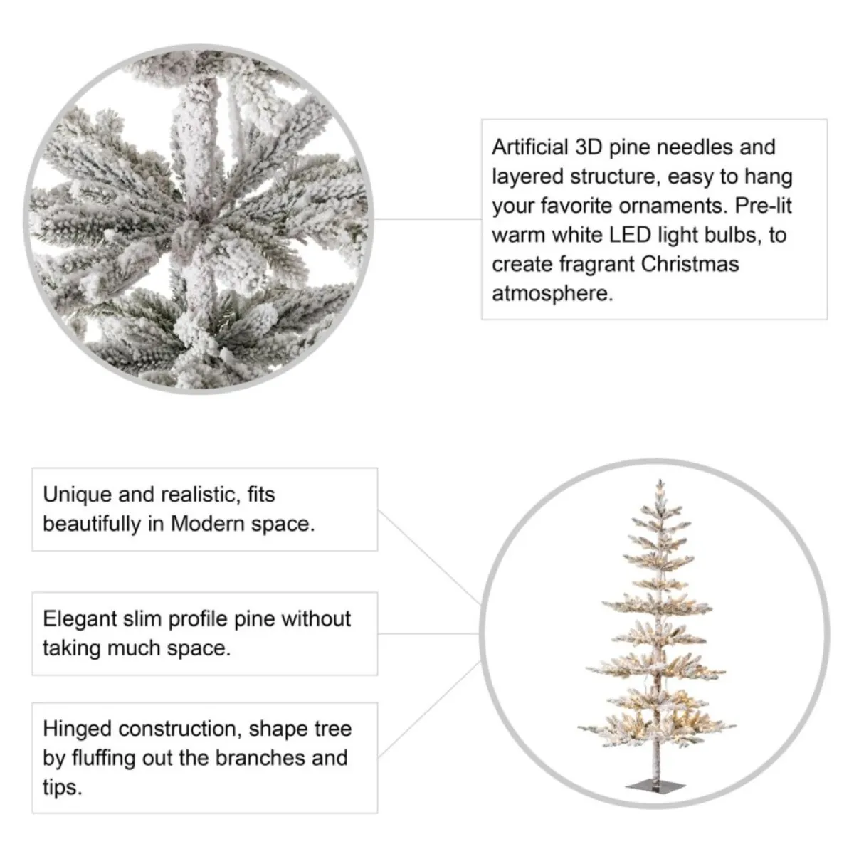 glitzhome_ft_deluxe_prelit_flocked_pine_artificial_christmas_tree_6.webp Glitzhome Christmas Trees | 6Ft Deluxe Pre-Lit Flocked Pine Artificial Christmas Tree