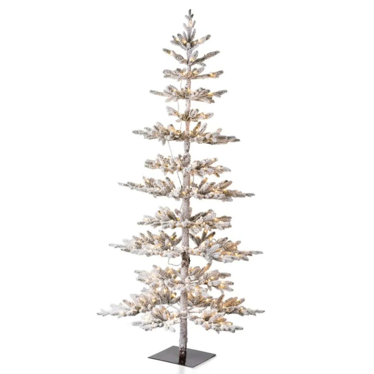 Glitzhome Christmas Trees | 7Ft. Deluxe Pre-Lit Pine Artificial Christmas Tree W/ Lights