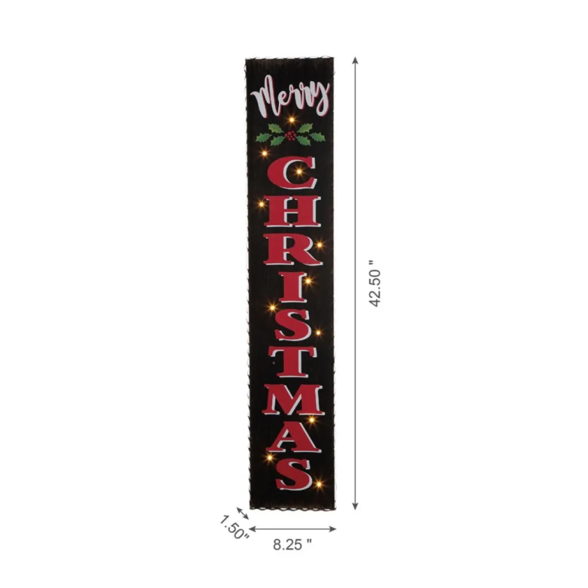 glitzhome_h_lighted_wooden_black_christmas_porch_sign_3.webp Glitzhome Outdoor Decor | 42"H Lighted Wooden Black Christmas Porch Sign