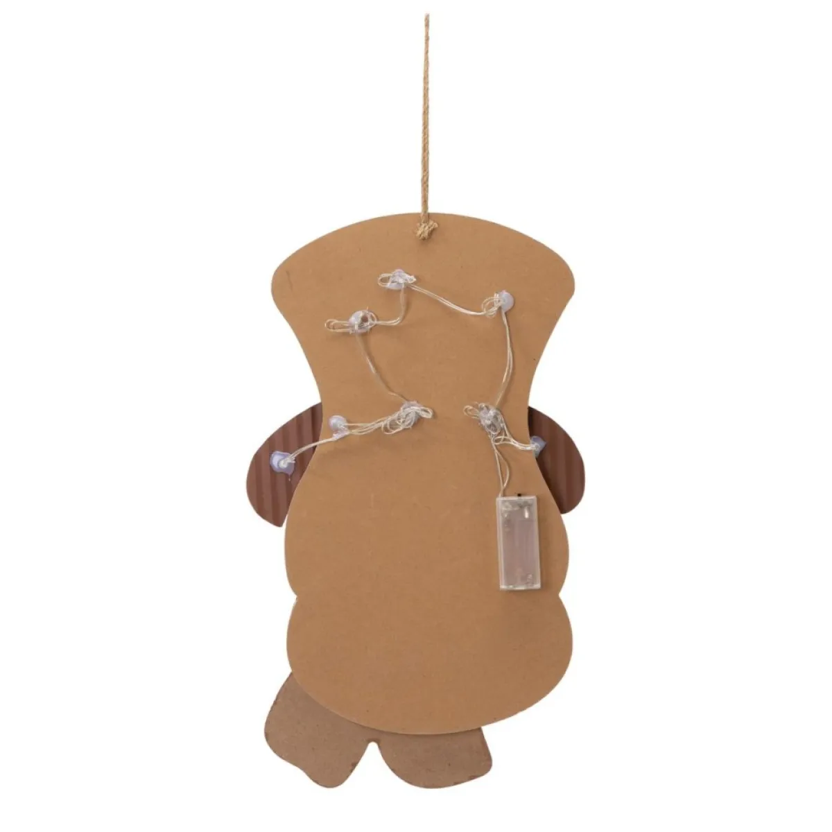 Glitzhome Indoor Decor | 19In H Lighted 3D Wooden Metal Snowman Wall Decor