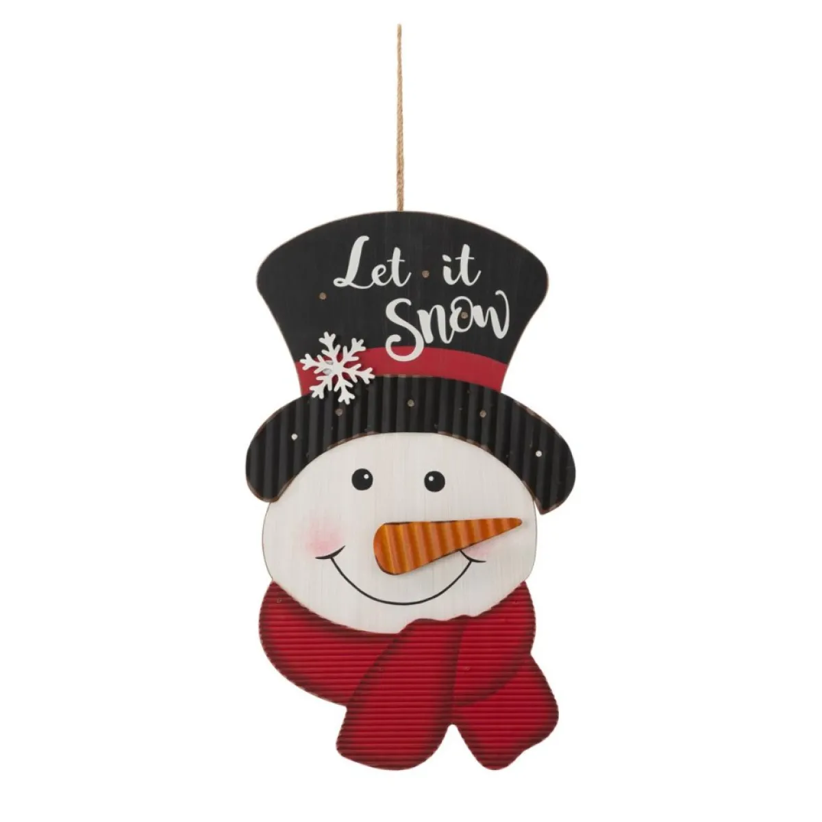 glitzhome_in_h_lighted_d_wooden_metal_snowman_wall_decor_5.webp Glitzhome Indoor Decor | 19In H Lighted 3D Wooden Metal Snowman Wall Decor
