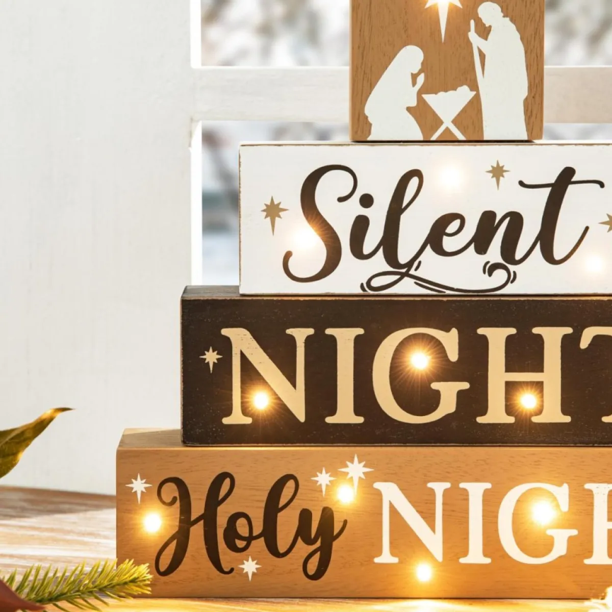 glitzhome_in_h_lighted_wooden_nativity_block_word_sign_4.webp Glitzhome Indoor Decor | 12In H Lighted Wooden Nativity Block Word Sign