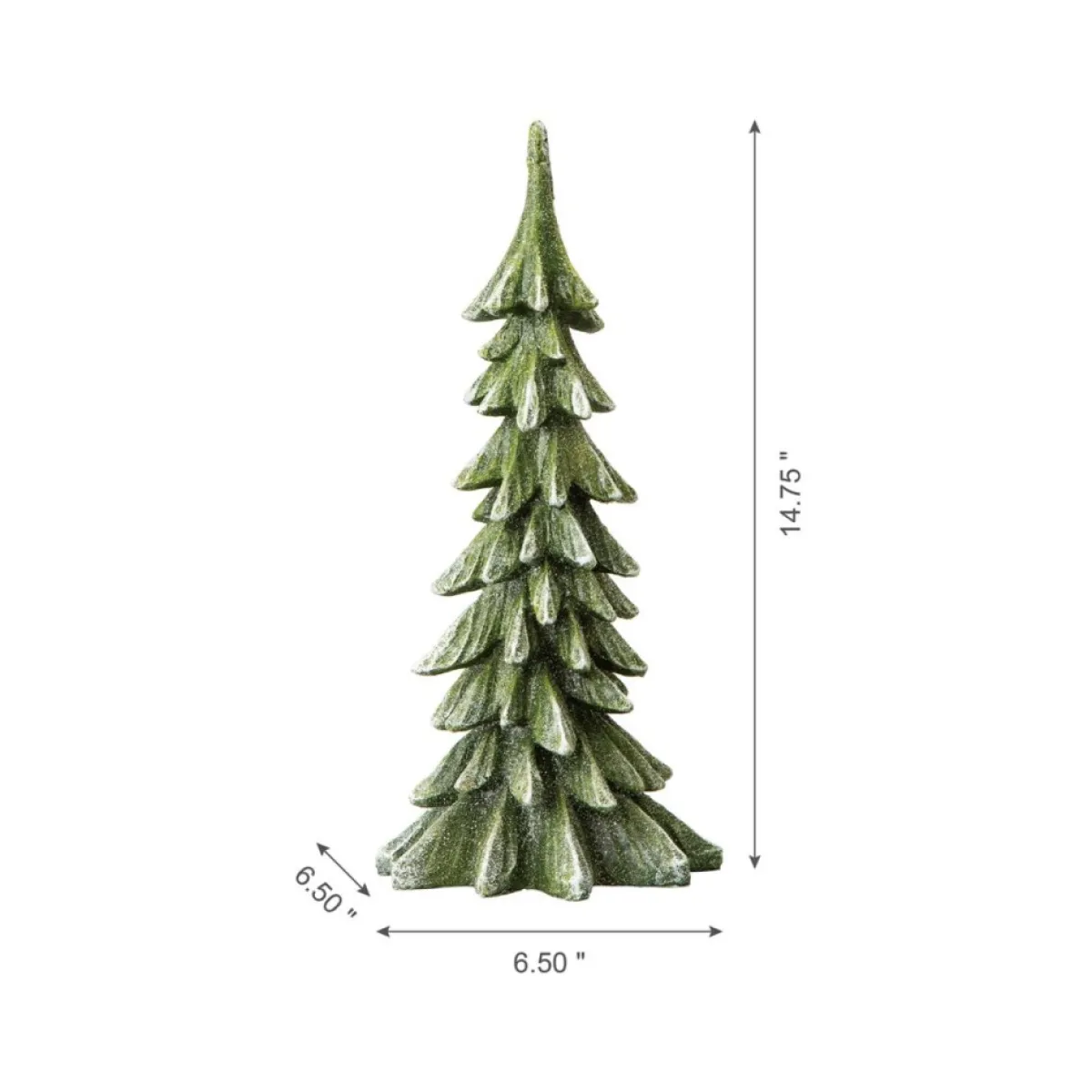Glitzhome Indoor Decor | 14.75In H Resin Christmas Table Tree Decor