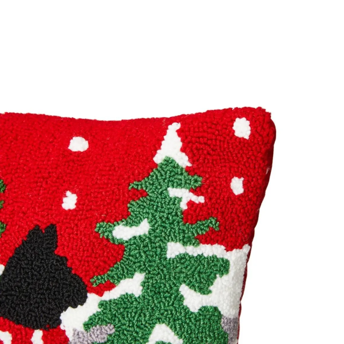 glitzhome_in_l_hooked_christmas_cat_pillow_5.webp Glitzhome Holiday Textiles | 14In L Hooked Christmas Cat Pillow